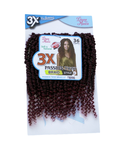 D.M PASSION TWIST BRAID 12'' 3X T1B/BUG
