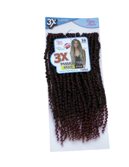D.M PASSION TWIST BRAID 18'' 3X T1B/BUG