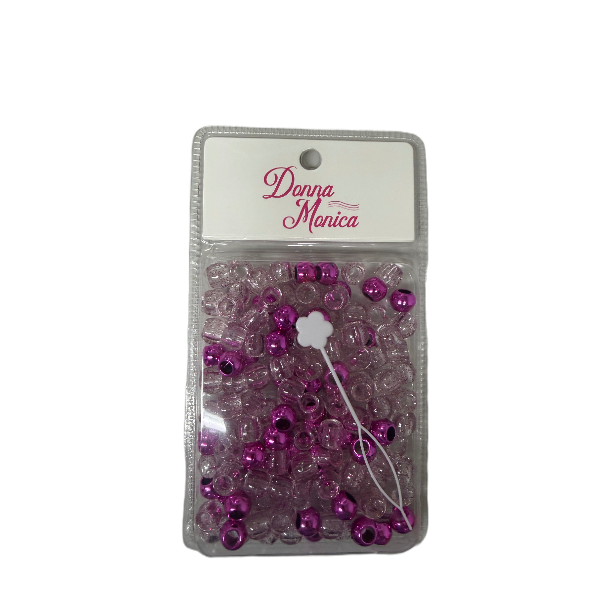 Missanga Média Transparente/Roxo - M2010