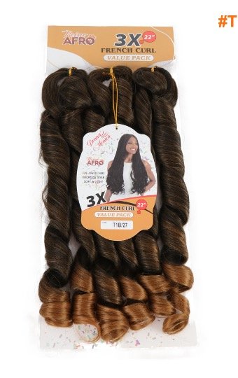 D.M FRENCH CURL BRAID 22'' 3X T1B/27