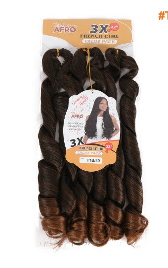 D.M  FRENCH CURL BRAID 22'' 3X T1B/30