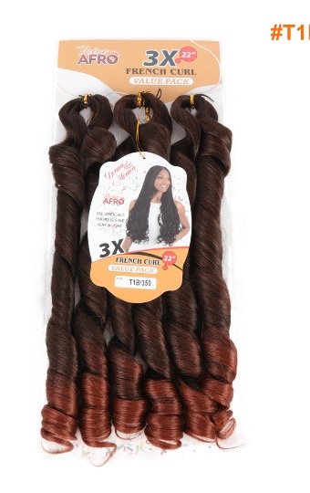 D.M  FRENCH CURL BRAID 22'' 3X T1B/350