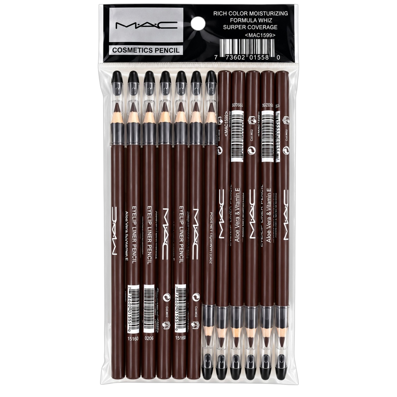 MAC Eye/Lip Liner Pencil CASTANHO (PACK DE 12 UNIDADES)
