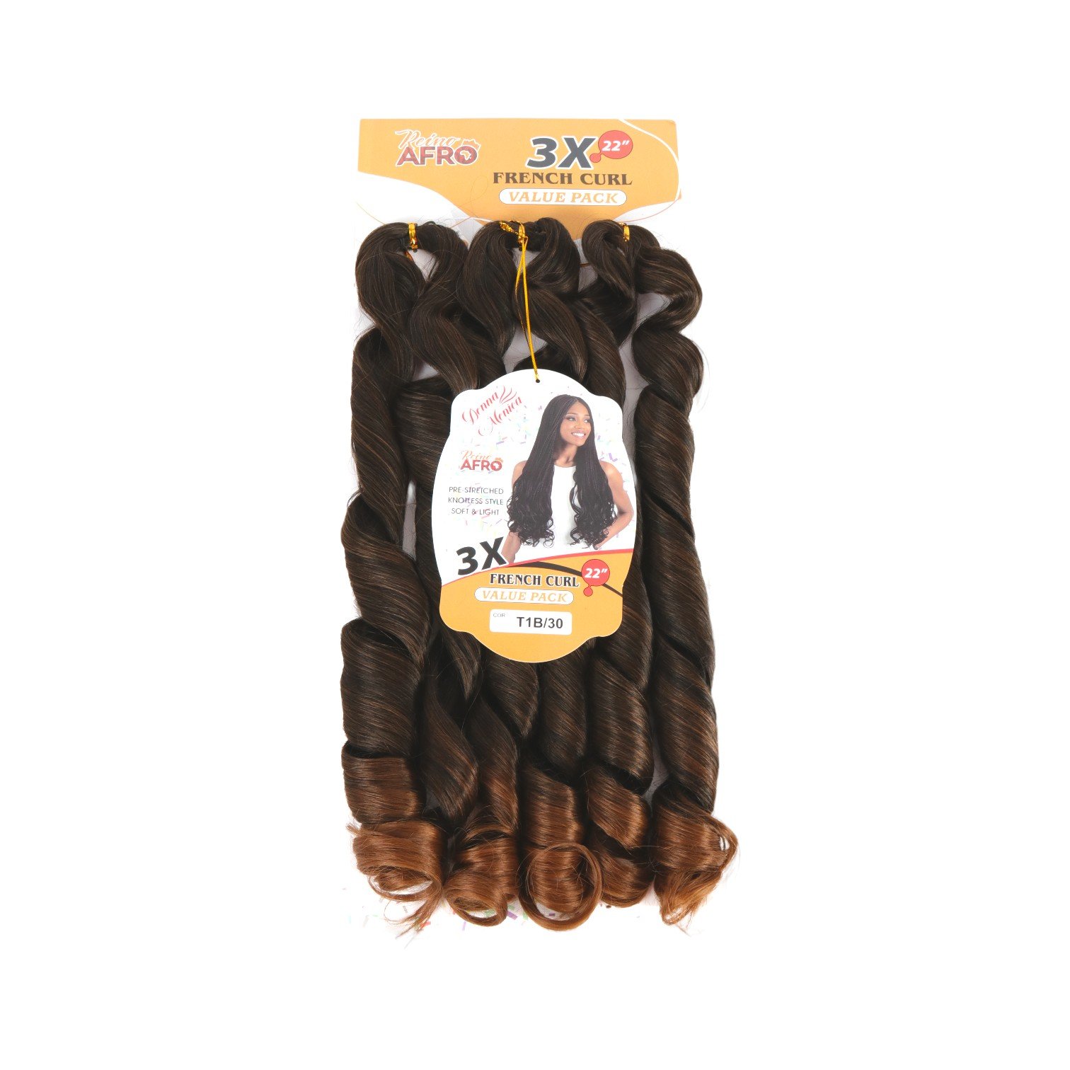 D.M  FRENCH CURL BRAID 22'' 3X T1B/30