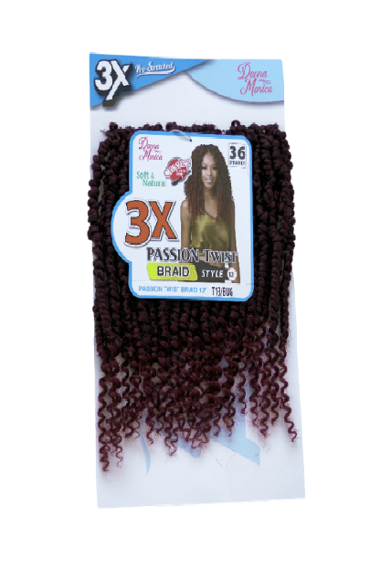D.M PASSION TWIST BRAID 12'' 3X T1B/BUG