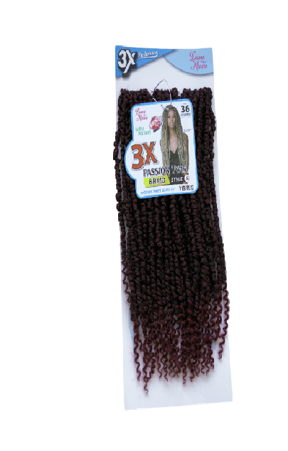 D.M PASSION TWIST BRAID 18'' 3X T1B/BUG