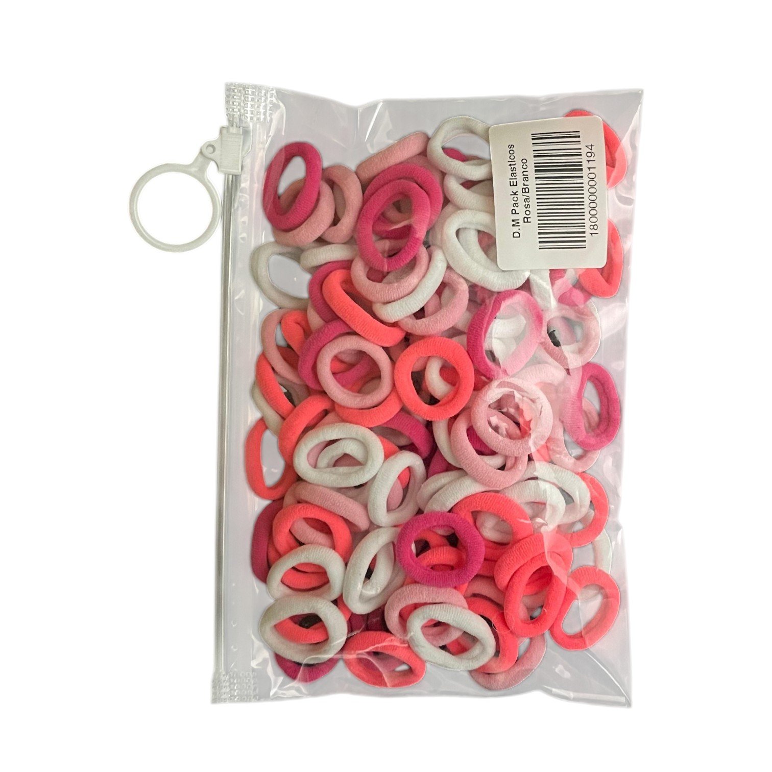 D.M Pack Elasticos Mix Rosa/Branco