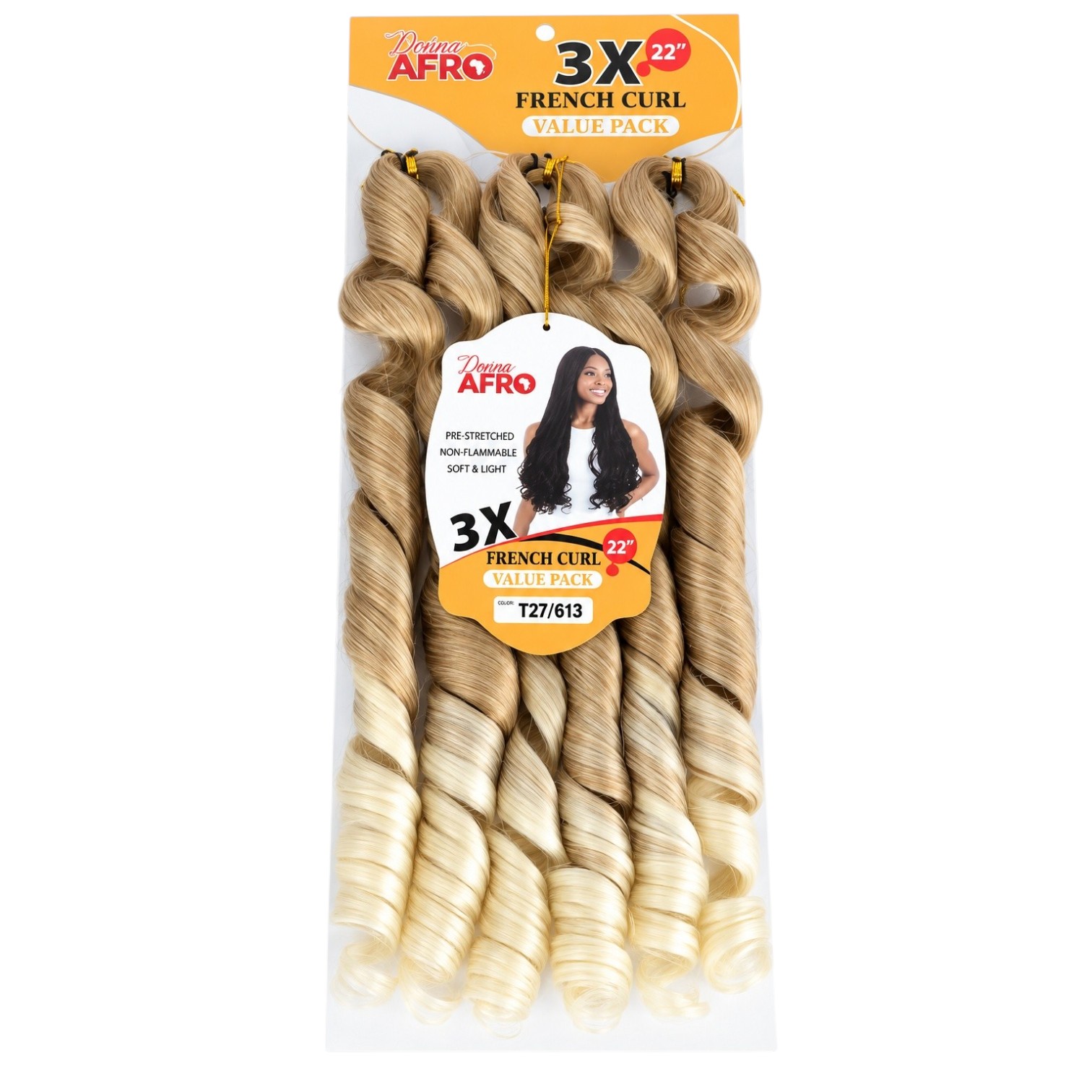 D.M  FRENCH CURL BRAID 22'' 3X T27/613