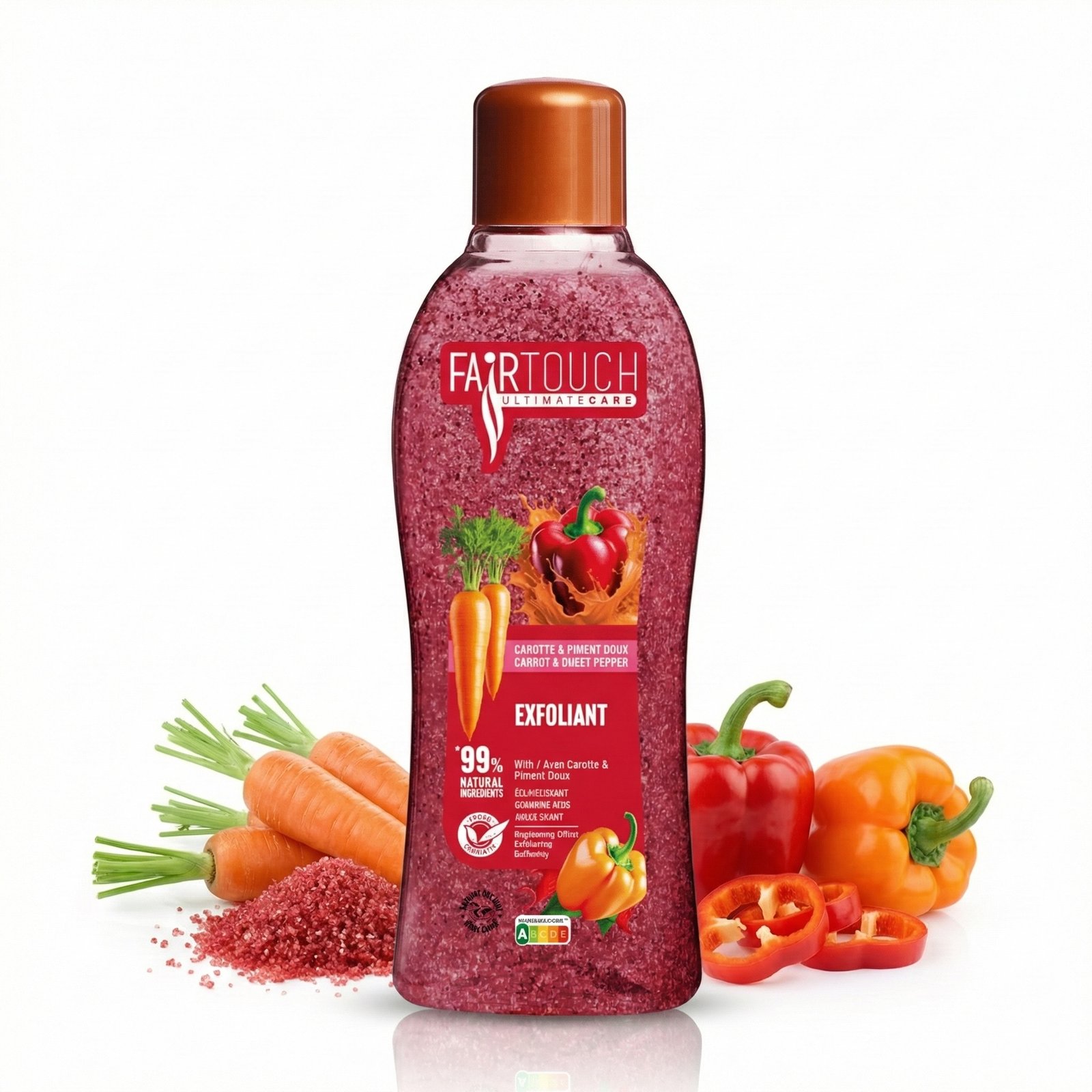 Fair Touch Exfoliant Shower gel Carrot & Piment Doux 1L