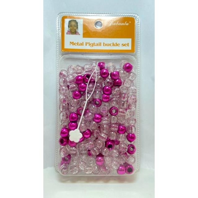 D.M Missangas Grandes Transparente/Rosa