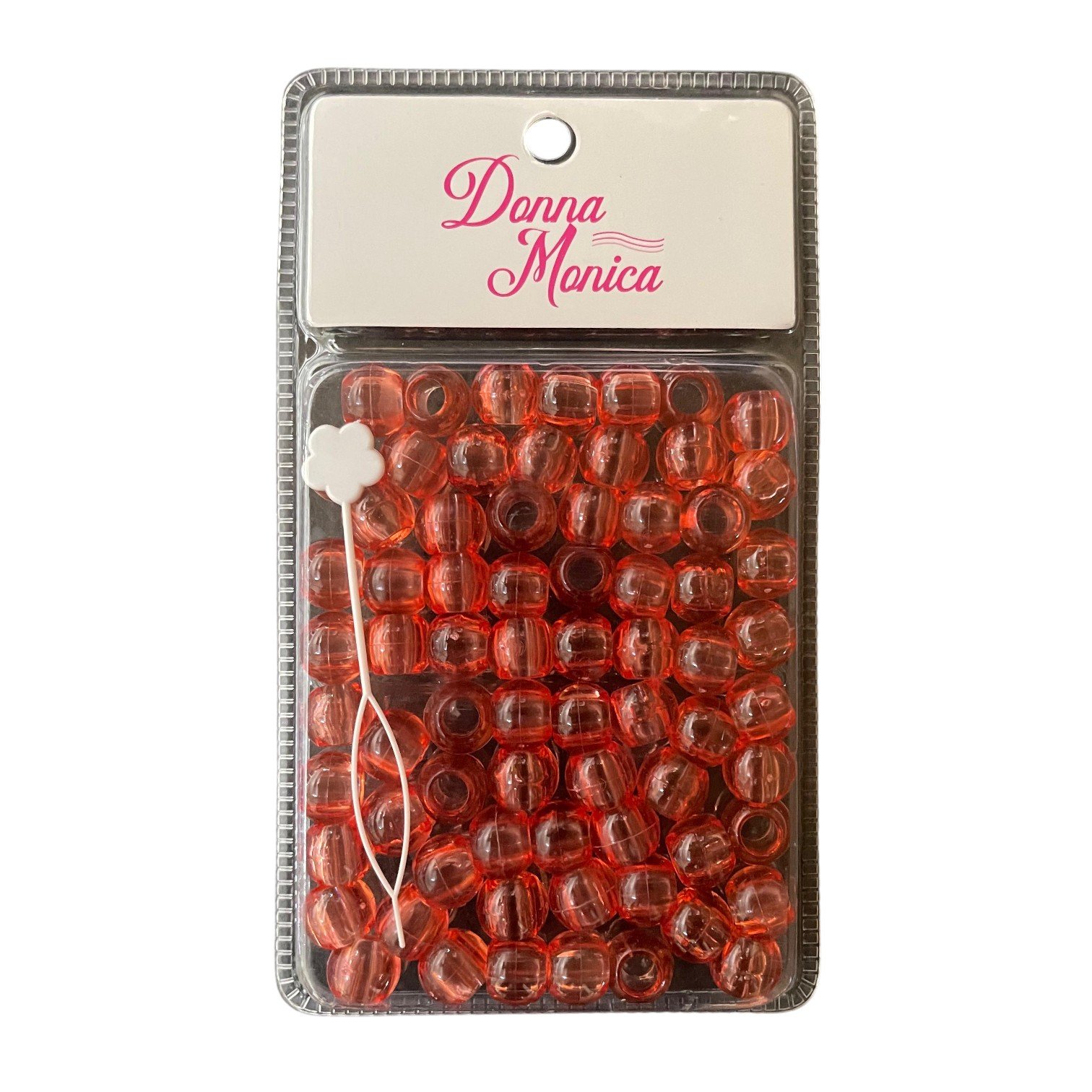 D.M Missanga Grande Vermelho/Clear