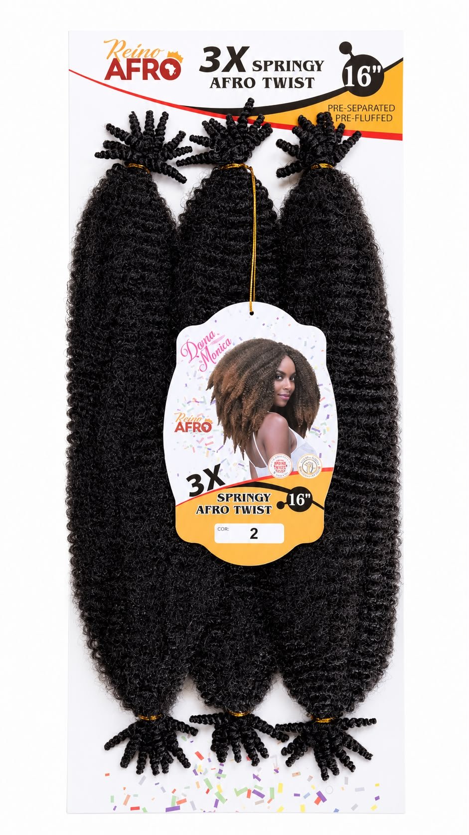 D.M 3X Afro Spring Twist 16'' - N 2