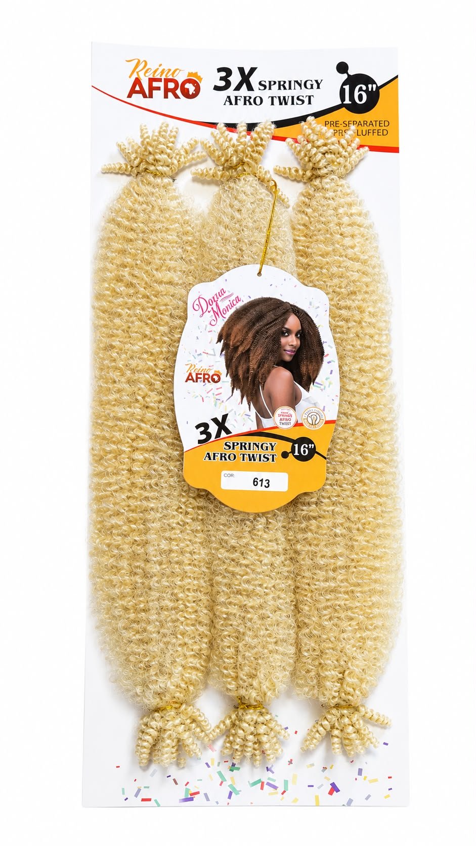 D.M 3X AFRO SPRING TWIST 16'' - 613