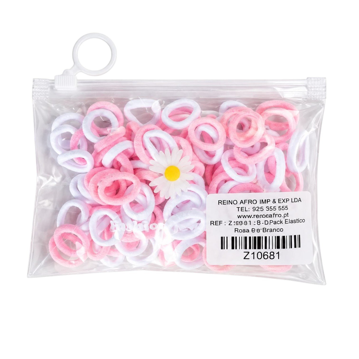 D.M Pack Elasticos Rosa Claro/Branco