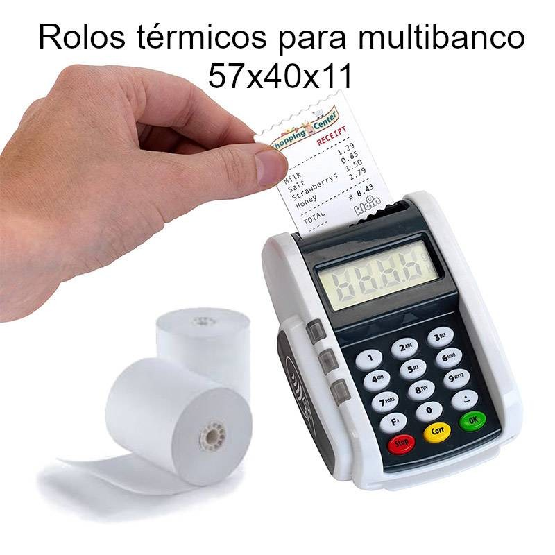 Rolo multibanco 40x55mm, 20 metro comprimento,preco unitario (vende em PACK 10)