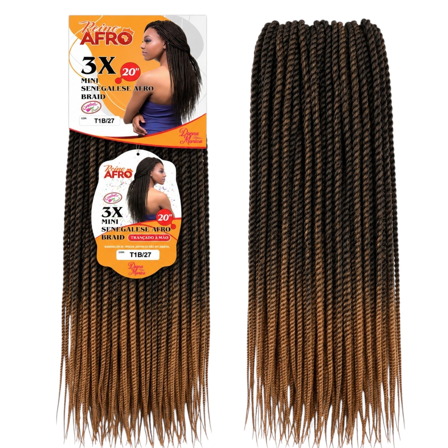 D.M "MINI SENEGALESE AFRO BRAID 20"" 3X 270G" T1B/27