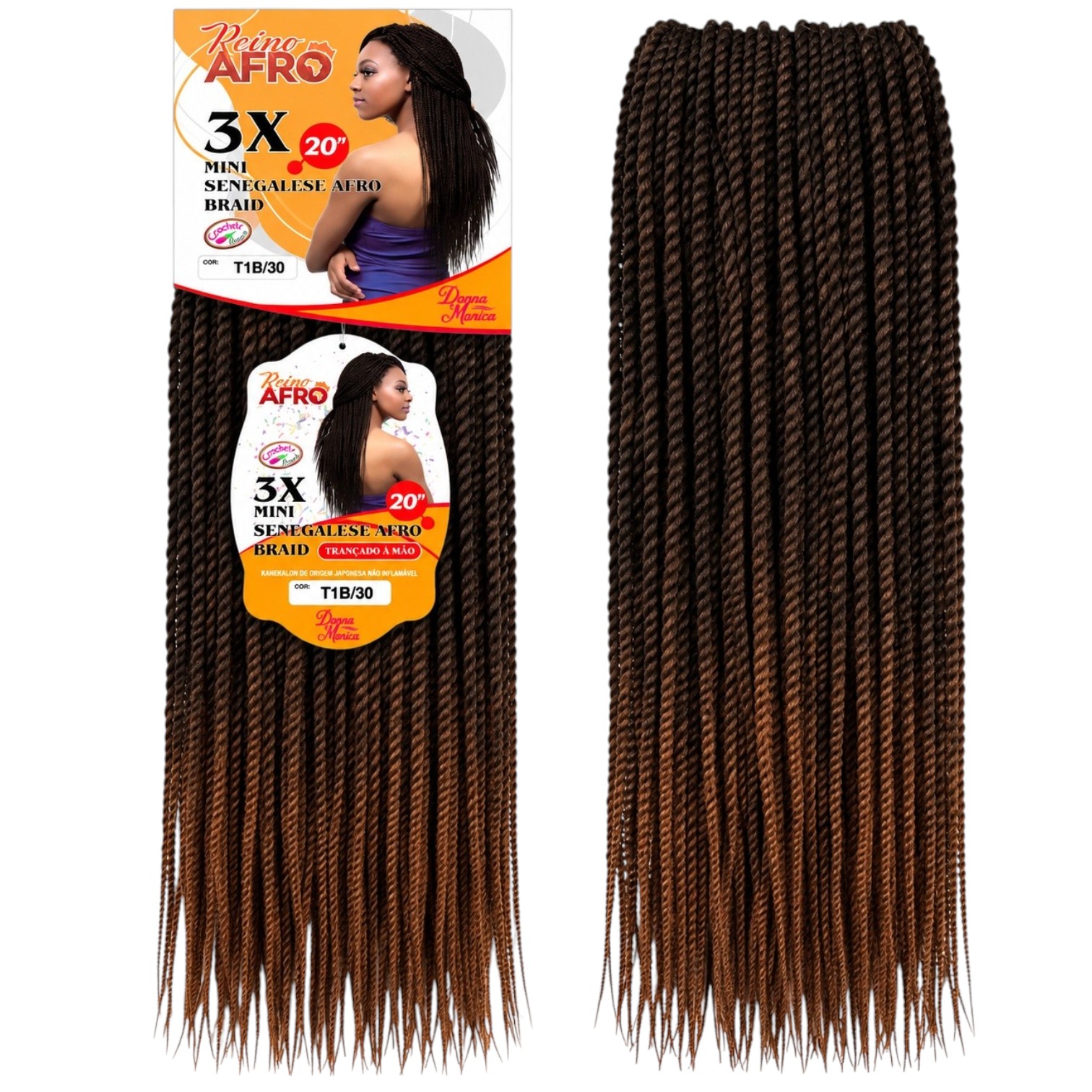 D.M MINI SENEGALESE AFRO BRAID 20" 3X 270G T1B/30