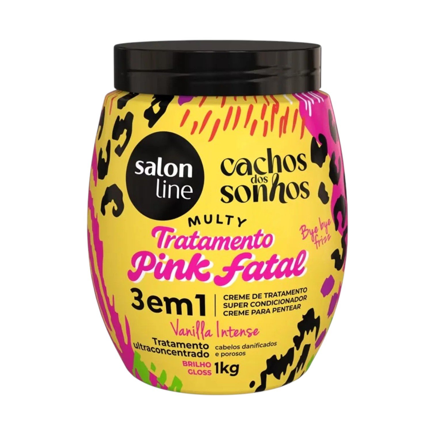 Salon Line - Cachos dos Sonhos Pink Fatal Creme Multifuncional 3 em 1 - 1kg
