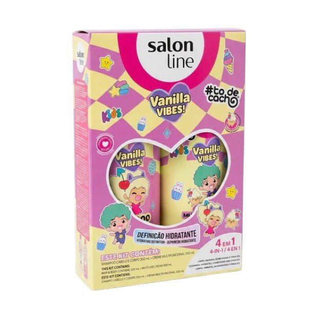 Salon Line - Kids Vanilla Vibes Pack Shampoo 2em1 + Creme Multifuncional 3em1 300ml