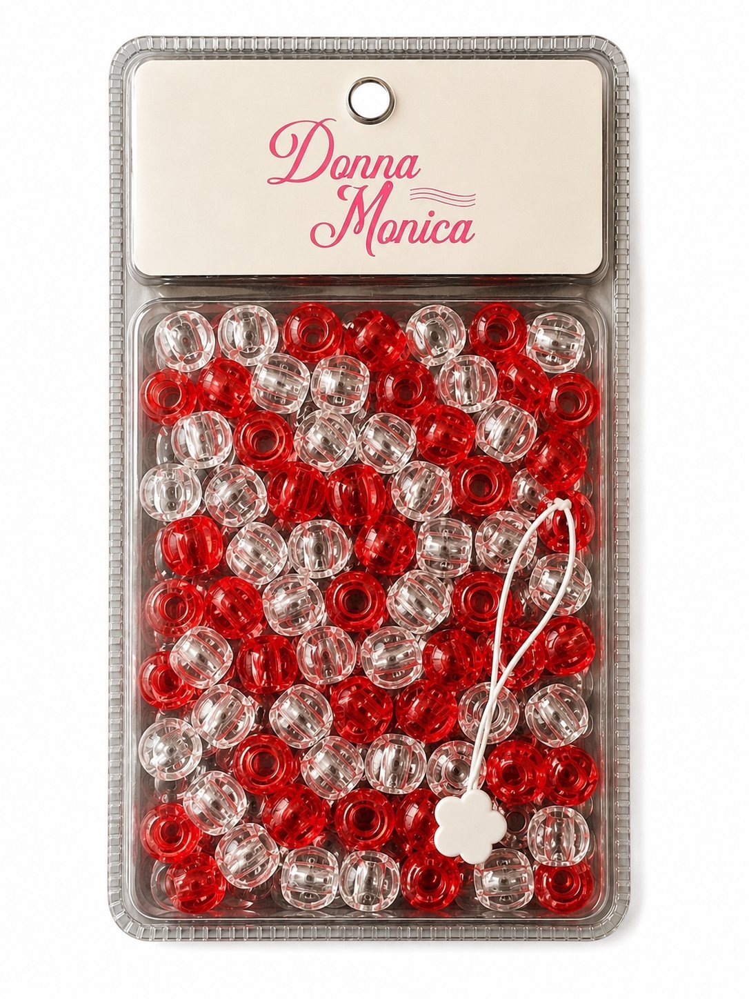D.M Missanga Grande Vermelho Clear - G3010